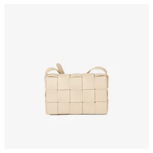 Weaving Luxury Handbags Bag Padded Cassette Genuine Leather One-shoulder Purse