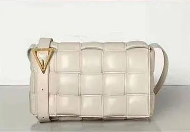 Weaving Luxury Handbags Bag Padded Cassette Genuine Leather One-shoulder Purse