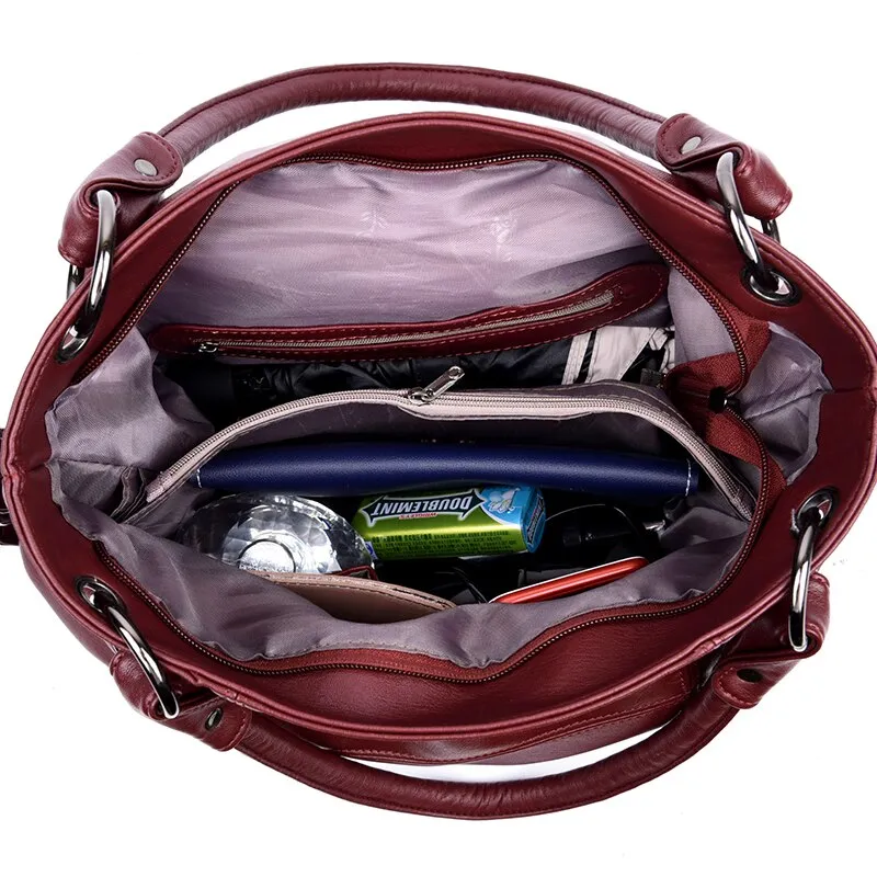 Women Leather Handbags Designer Tassel Crossbody Bags For Women Luxury