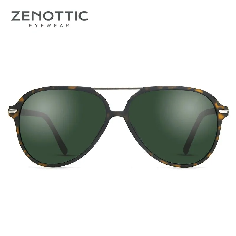 ZENOTTIC Aviator Polarized Sunglasses Retro Unisex Oversized UV400 Protection